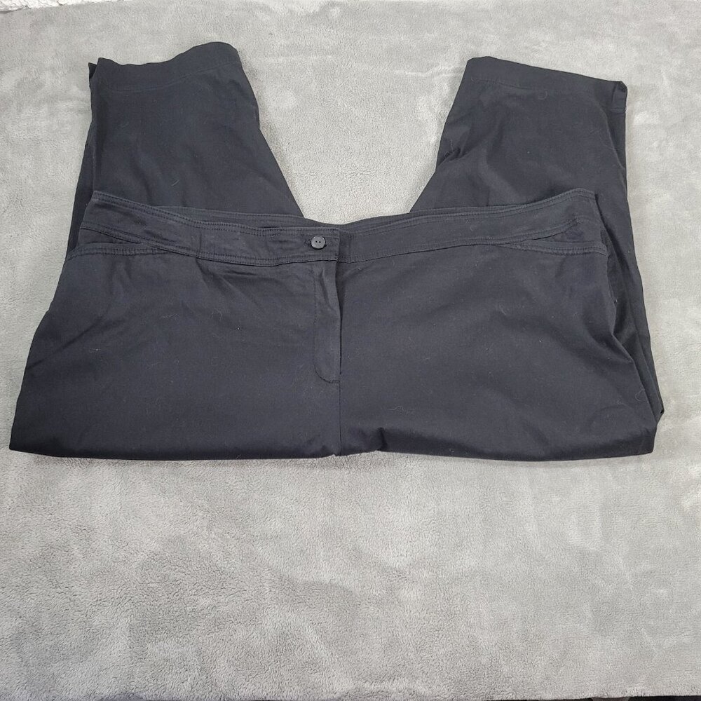 Avenue Women's Plus Size 28 Capri Pants Black Stretch Elastic Waist CAP8E
